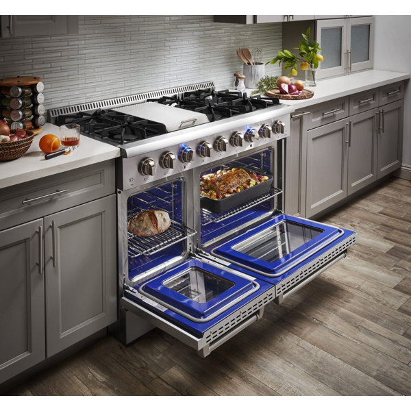 ThorKitchen 48" 6.7 cu ft. Dropin Dual Fuel Range & Reviews Wayfair